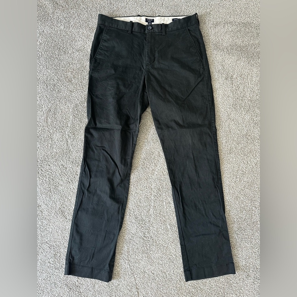 J. Crew Men's Black Chinos Flex Straight Pants 32x32